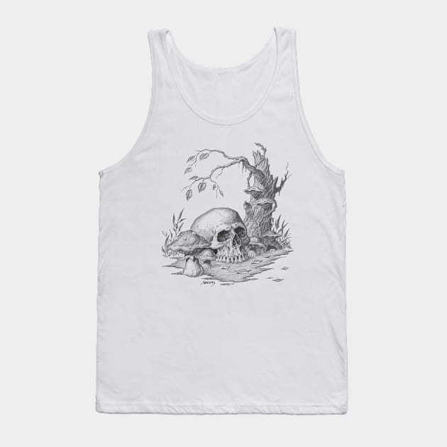 Autumn Skull Tank Top by Paul_Abrams